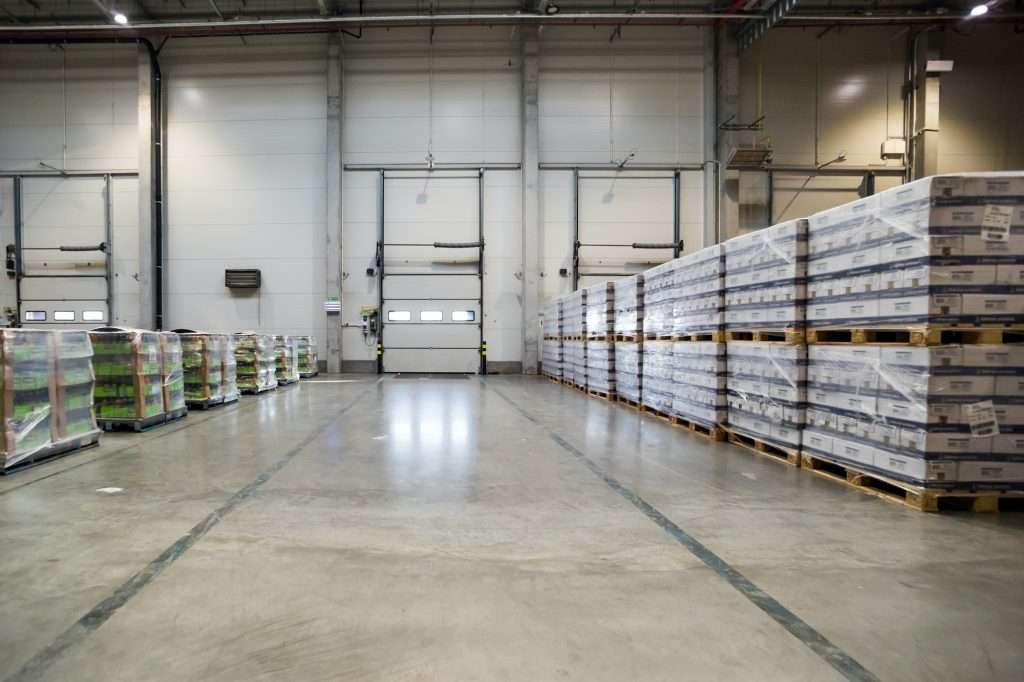 Storage warehouse interior